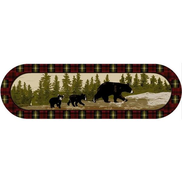 Cozy Cabin Following Mama Tread Non Skid Lodge Stair Treads 9"x30